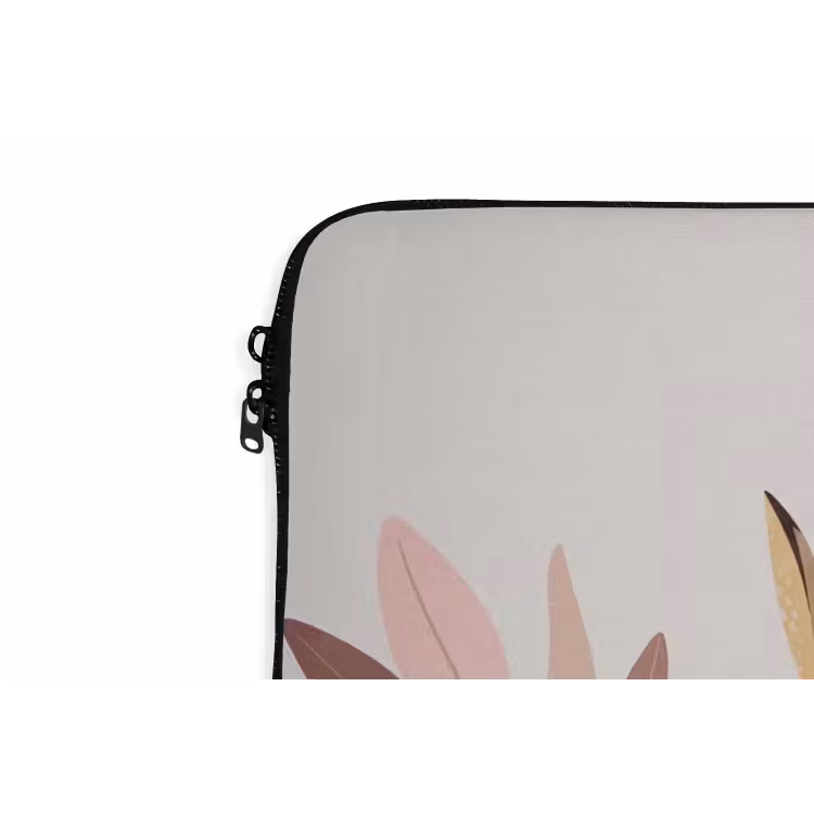Protea - Bloem - Botanisch - Beige laptophoes neopreen klein -detail