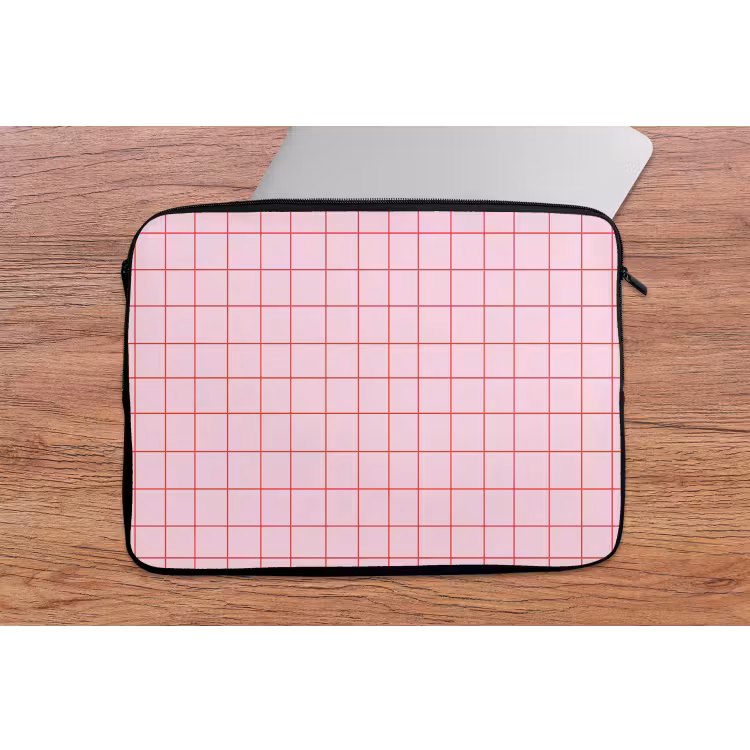 Raster - Patroon - Roze laptophoes neopreen klein 279 -tafel