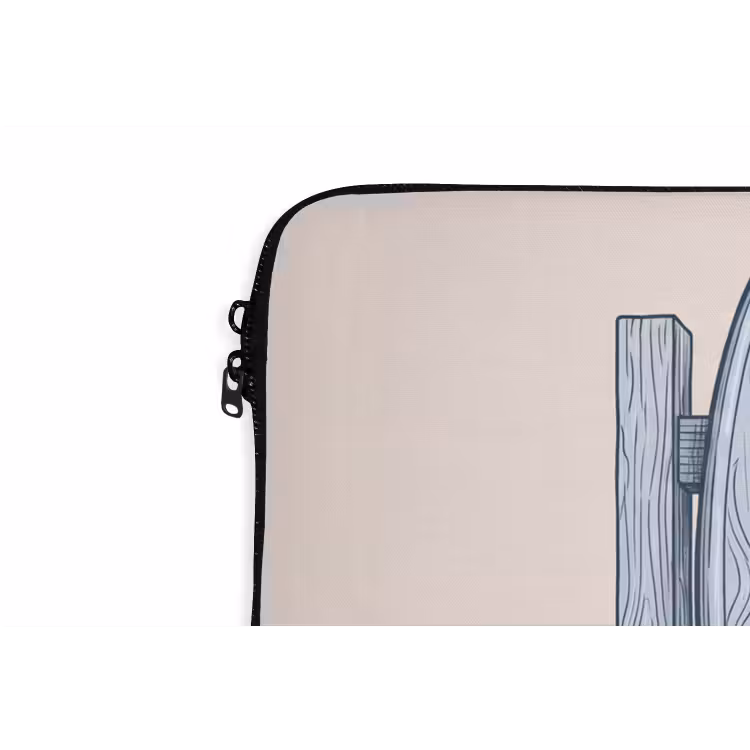 Recreatie - Kleding - Avontuur - Illustratie - Zomer laptophoes neopreen klein -detail
