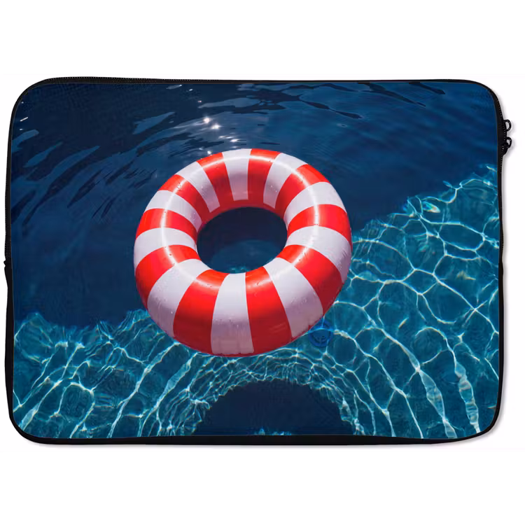 Recreatie - Water - Zomer - Rood - Wit laptophoes neopreen klein -zkaufland3dotto