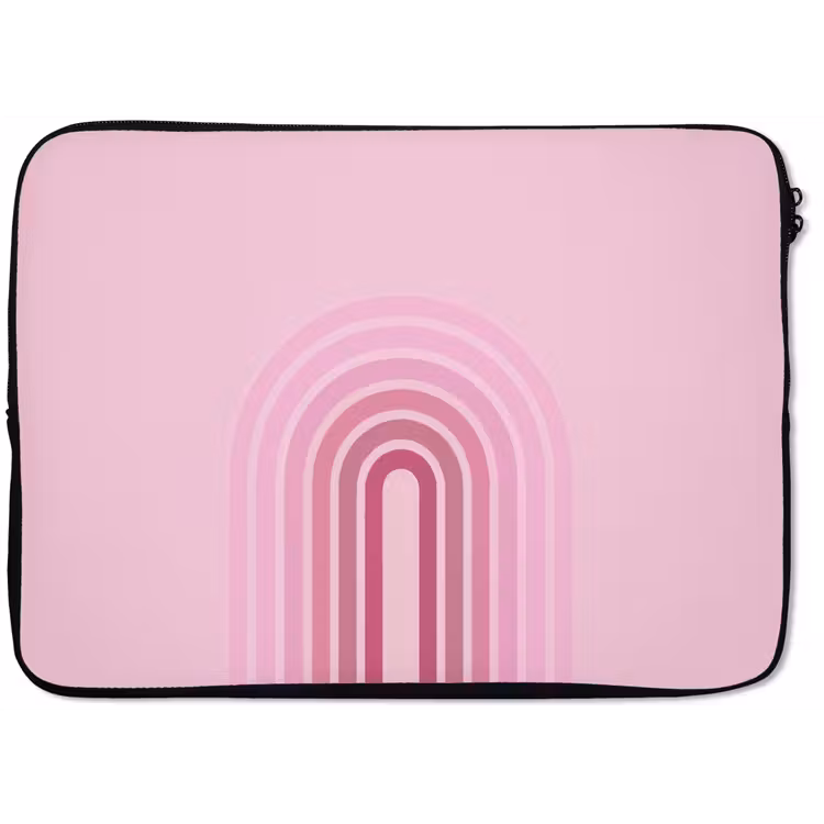 Regenboog - Roze - Abstract - Modern - Minimalistisch laptophoes neopreen klein -zkaufland3dotto