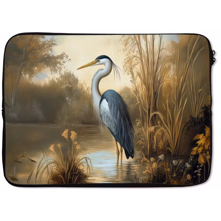 Reiger - Water - Planten laptophoes neopreen klein -zkaufland3dotto
