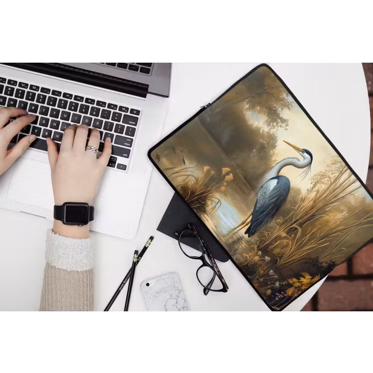 Reiger - Water - Planten laptophoes neopreen klein -bureau