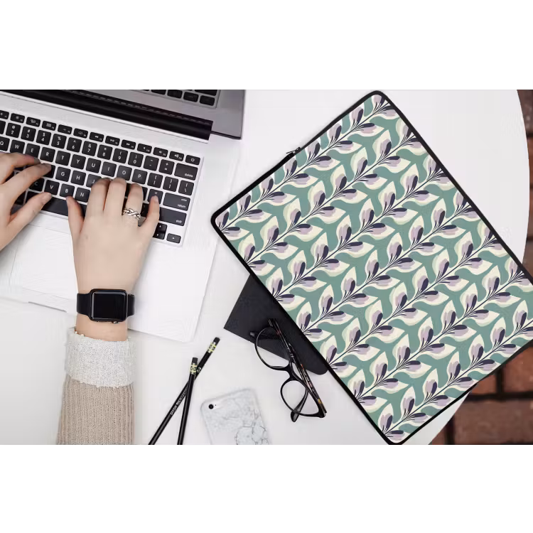 Retro - Modern - Groen laptophoes neopreen klein 279 -bureau