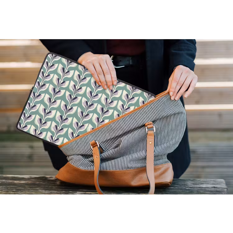 Retro - Modern - Groen laptophoes neopreen klein 279 -tas