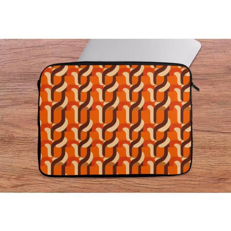Retro - Modern - Kleurrijk laptophoes neopreen klein 279 -tafel