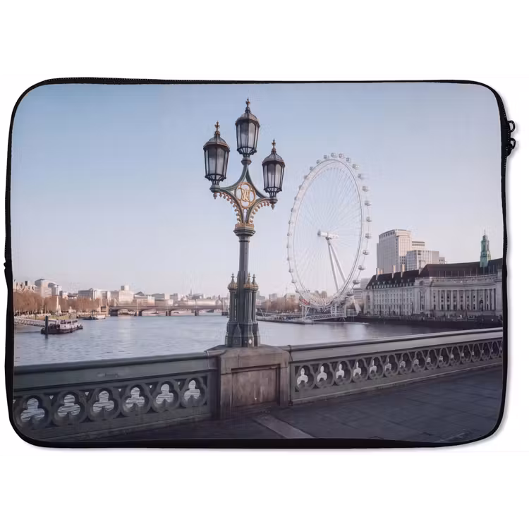 Reuzenrad - Londen - Stad - Architectuur - Brug laptophoes neopreen klein -zkaufland3dotto
