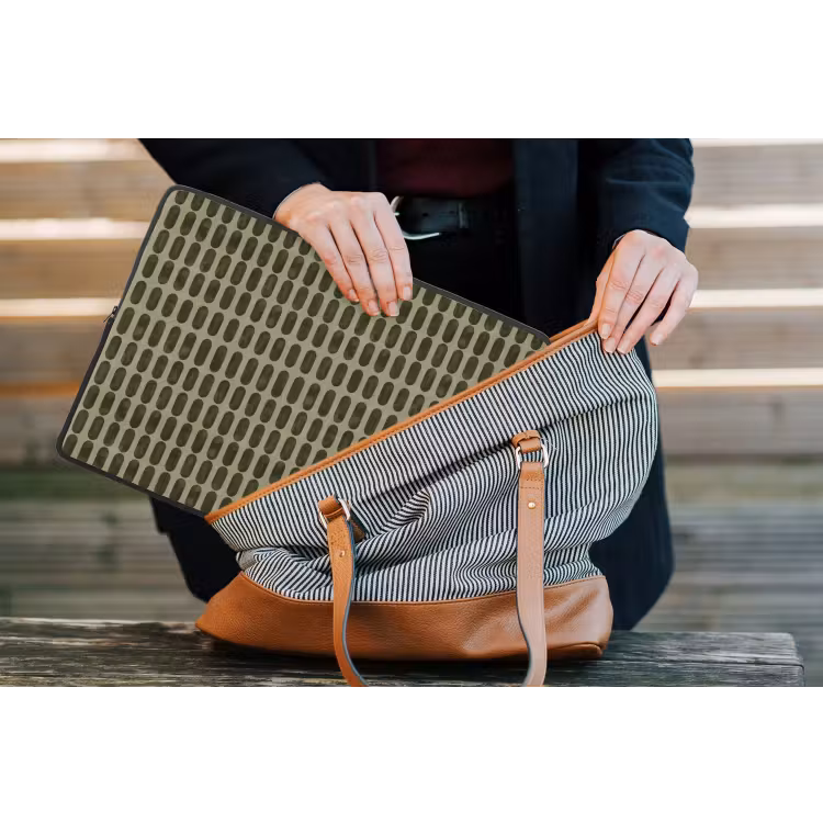 Ritmisch - Effect - Groen laptophoes neopreen klein 279 -tas