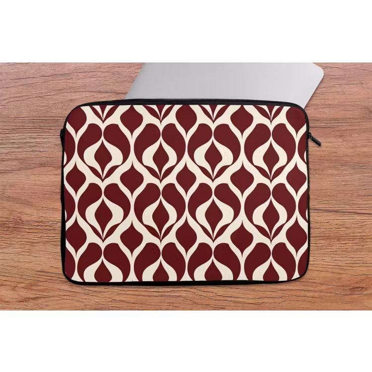Rood - Druppelpatroon - Grafisch laptophoes neopreen klein 279 -tafel