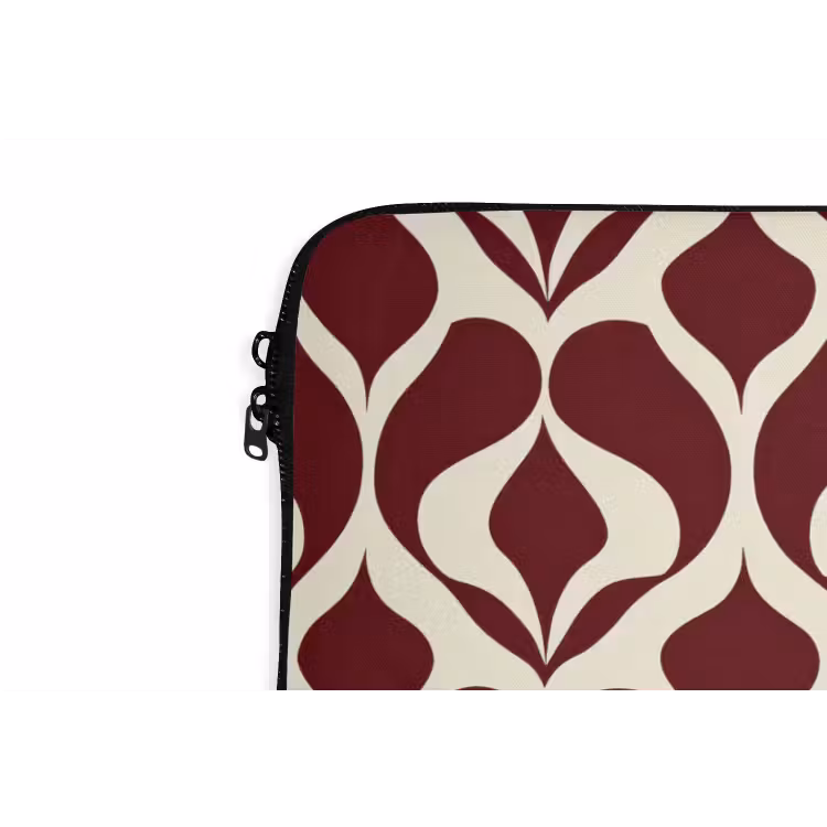 Rood - Druppelpatroon - Grafisch laptophoes neopreen klein 279 -detail