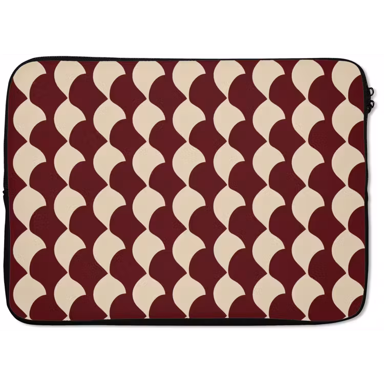 Rood - Tegelpatroon - Crème laptophoes neopreen klein 279 -zkaufland3dotto