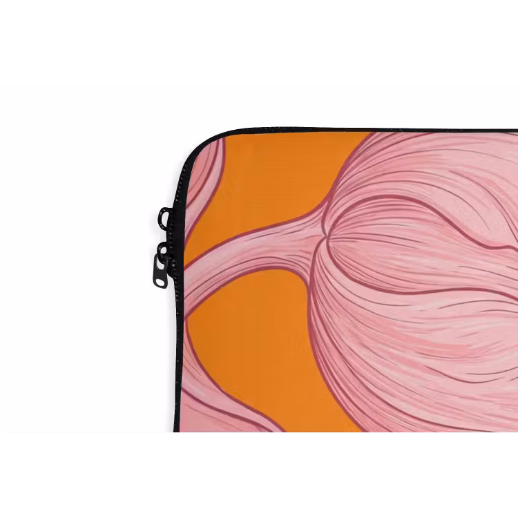 Laptophoes Roze bloemen - Modern - Roze bloemen - Modern laptophoes neopreen klein