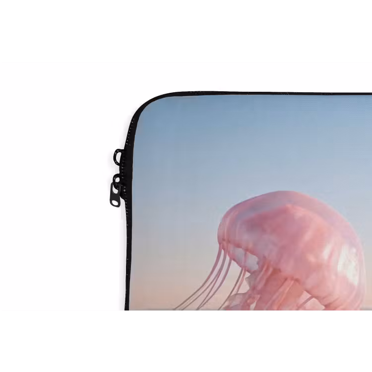 Laptophoes Roze dier - Wolken - Roze dier - Wolken laptophoes neopreen klein
