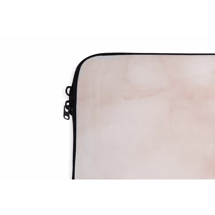Roze - Marmer - Crème laptophoes neopreen klein 279 -detail