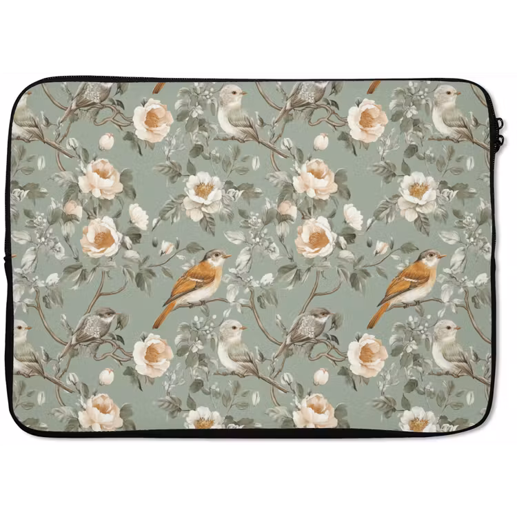 Roze - Vogels - Kleurrijk laptophoes neopreen klein 279 -zkaufland3dotto