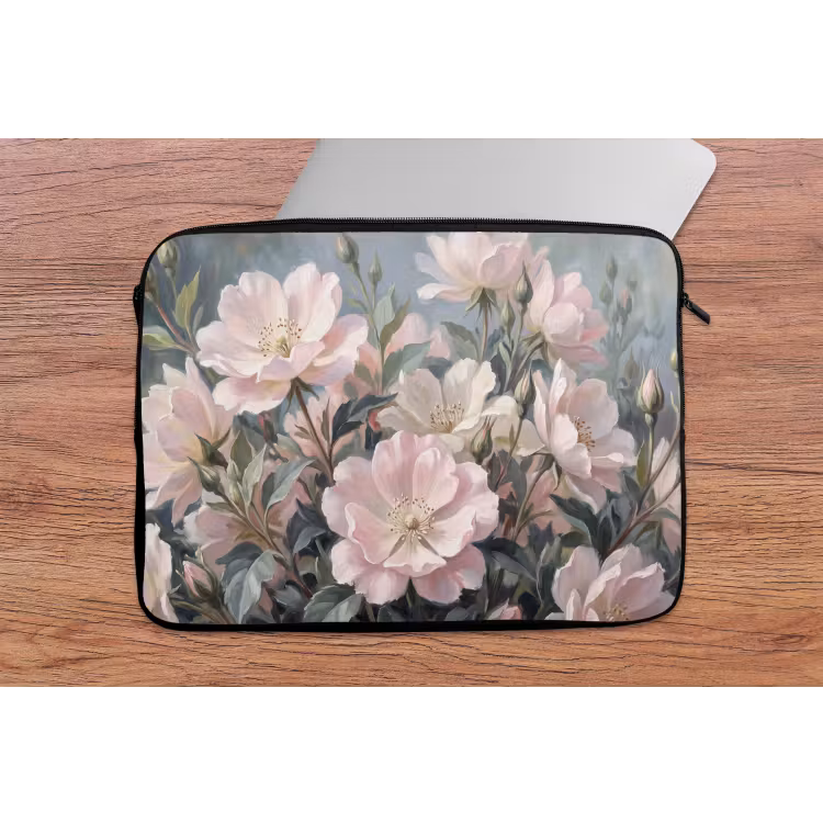 Rozen - Illustratie - Roze laptophoes neopreen klein -tafel