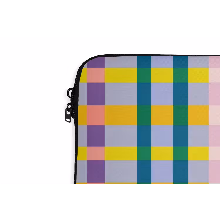 Ruit - Patroon - Kleurrijk laptophoes neopreen klein 279 -detail