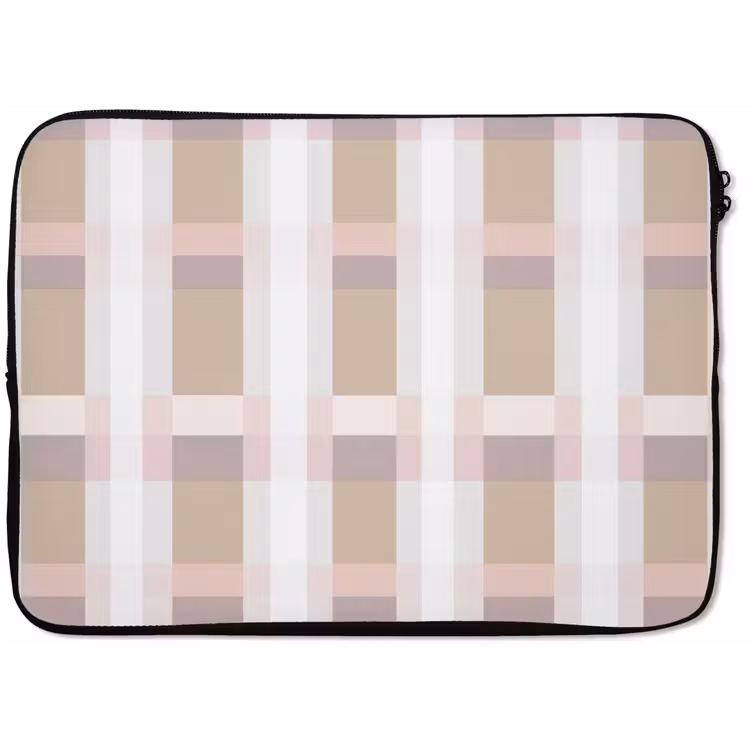 Ruitpatroon - Aardetinten - Minimalistisch laptophoes neopreen klein 279 -zkaufland3dotto