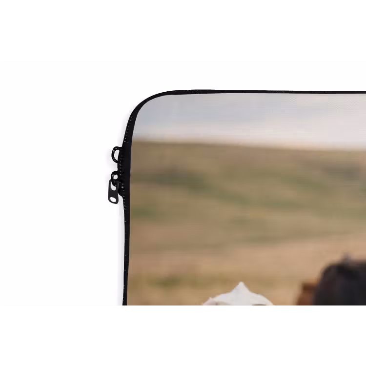 Runderen - Kudde - Landschap - Weide - Rustig laptophoes neopreen klein -detail