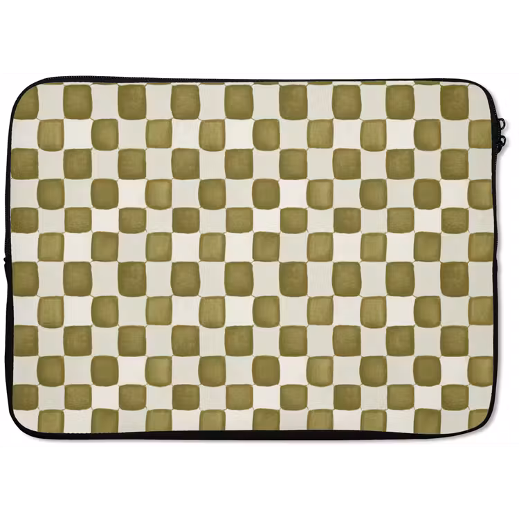 Schaak - Patroon - Groen laptophoes neopreen klein 279 -zkaufland3dotto