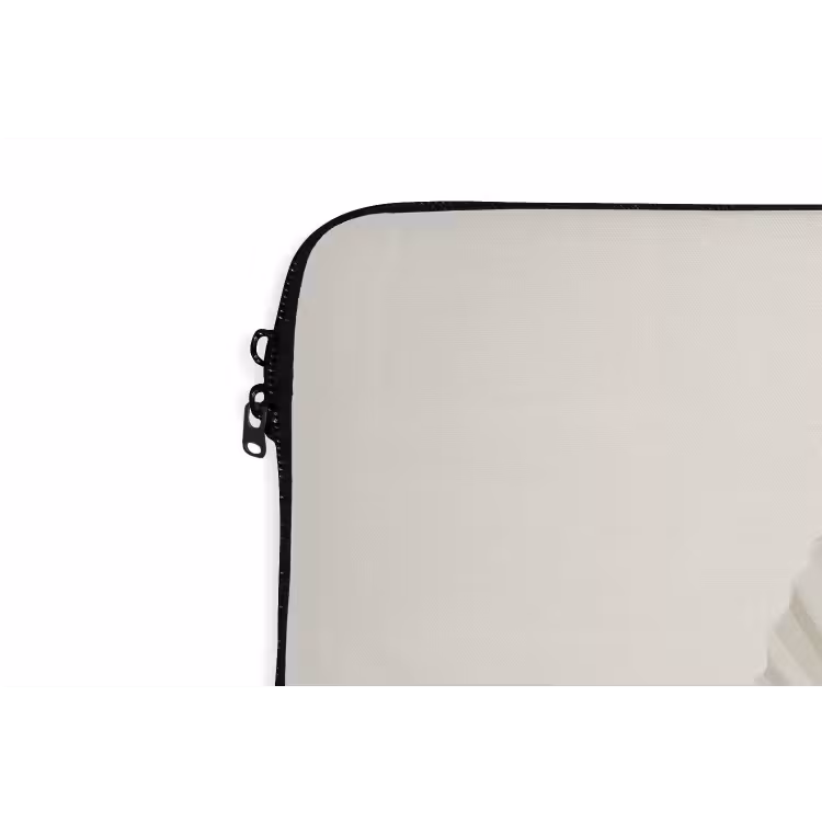 Schelp - Minimalistisch - Wit laptophoes neopreen klein -detail