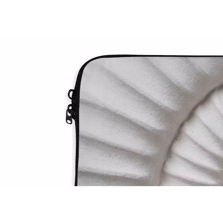 Schelp - Spiraal - Wit laptophoes neopreen klein -detail