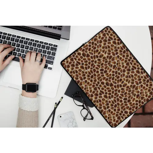 Schildpad - Patroon - Bruin laptophoes neopreen klein 279 -bureau