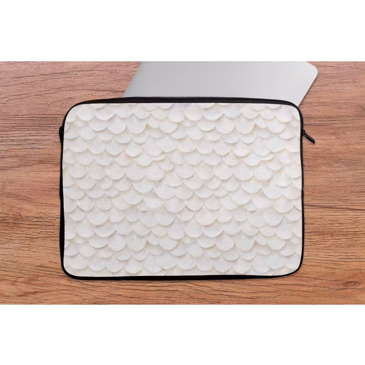 Schubben - Wit - Elegant laptophoes neopreen klein 279 -tafel