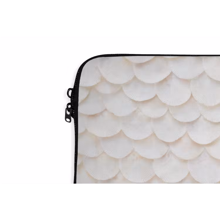 Schubben - Wit - Elegant laptophoes neopreen klein 279 -detail