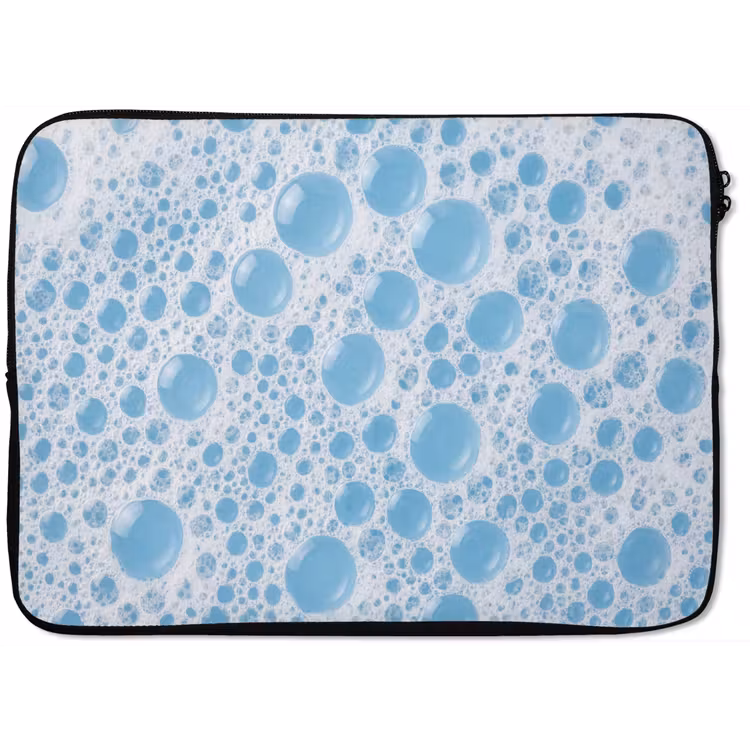 Schuim - Bubbels - Blauw laptophoes neopreen klein -zkaufland3dotto