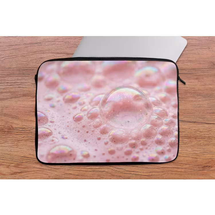 Schuim - Structuur - Roze laptophoes neopreen klein -tafel