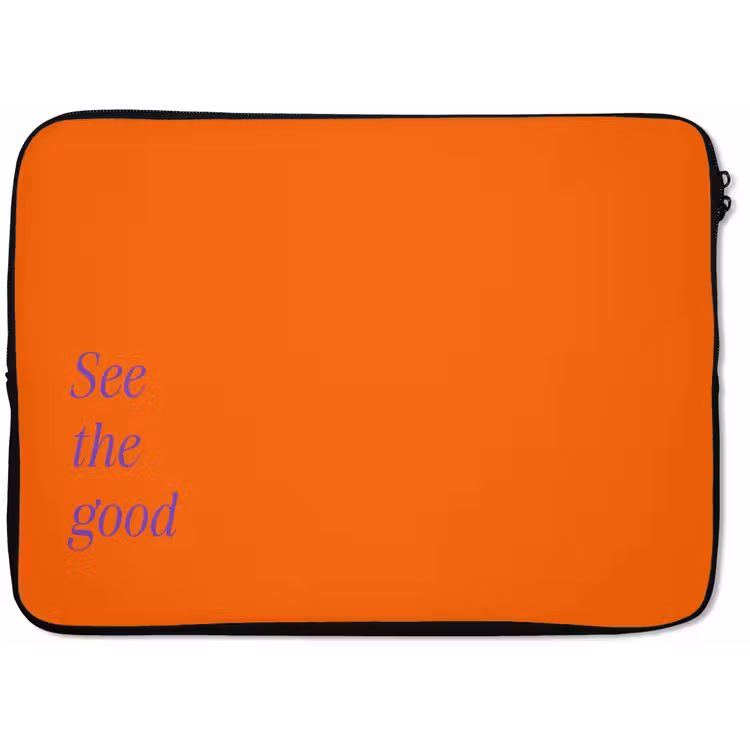 See te good - Paars - Oranje laptophoes neopreen klein -zkaufland3dotto