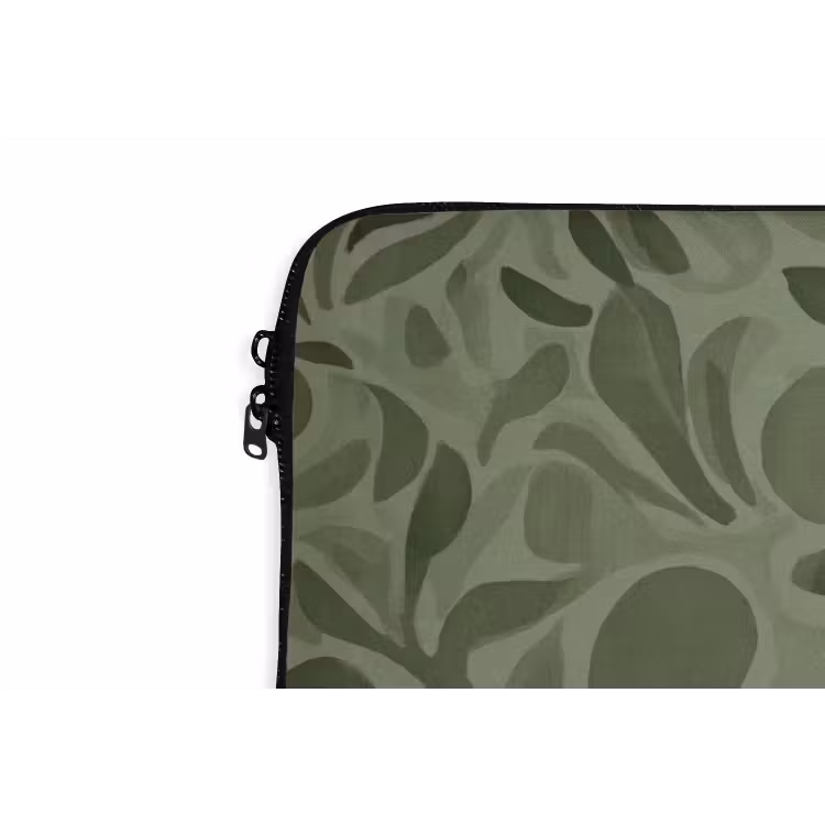 Sereen - Bladeren - Groen laptophoes neopreen klein 279 -detail