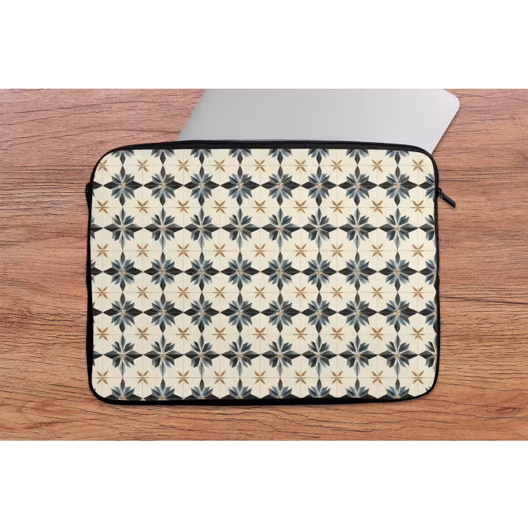 Sierlijk - Ornament - Blauw laptophoes neopreen klein 279 -tafel