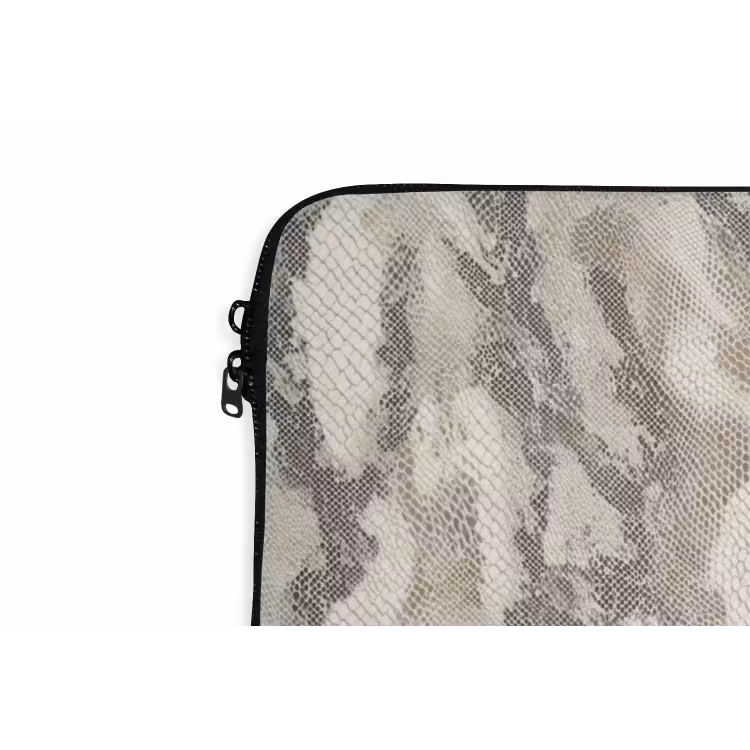 Slang - Patroon - Taupe laptophoes neopreen klein 279 -detail