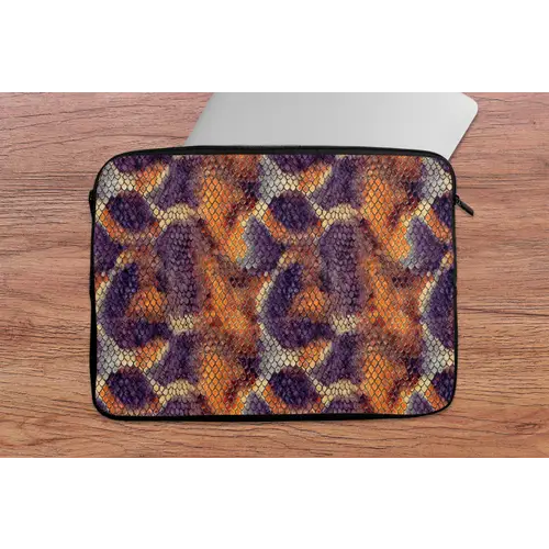Slang - Schubben - Kleurrijk laptophoes neopreen klein 279 -tafel