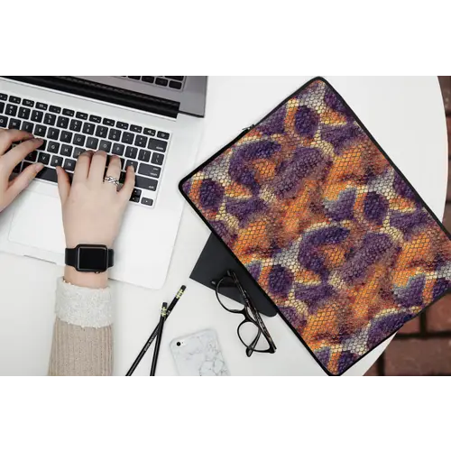 Slang - Schubben - Kleurrijk laptophoes neopreen klein 279 -bureau