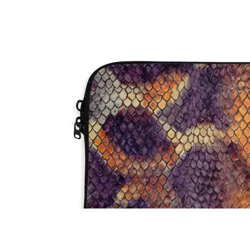 Slang - Schubben - Kleurrijk laptophoes neopreen klein 279 -detail