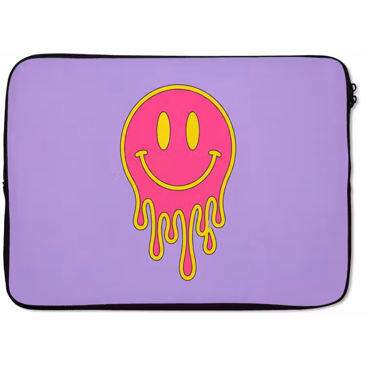 Smiley - Drip - Neon laptophoes neopreen klein -zkaufland3dotto