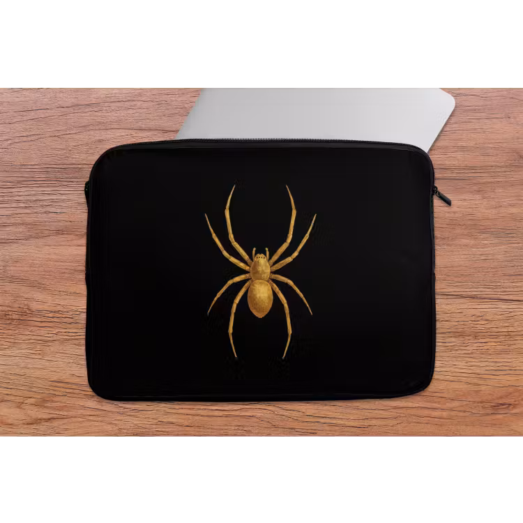 Spin - Goud - Minimalistisch - Poten laptophoes neopreen klein -tafel