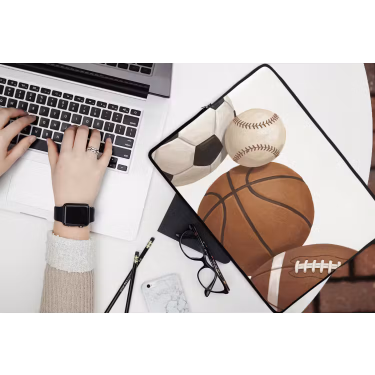 Sport - Ballen - Illustratie laptophoes neopreen klein -bureau