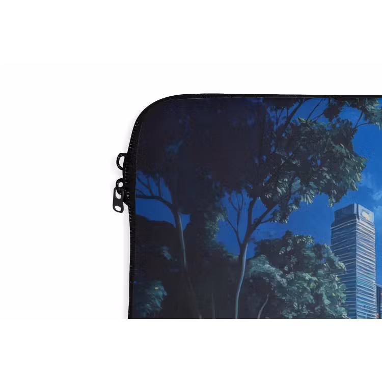 Stad Kuala Lumpur - Skyline - Wolkenkrabbers - Water laptophoes neopreen klein -detail