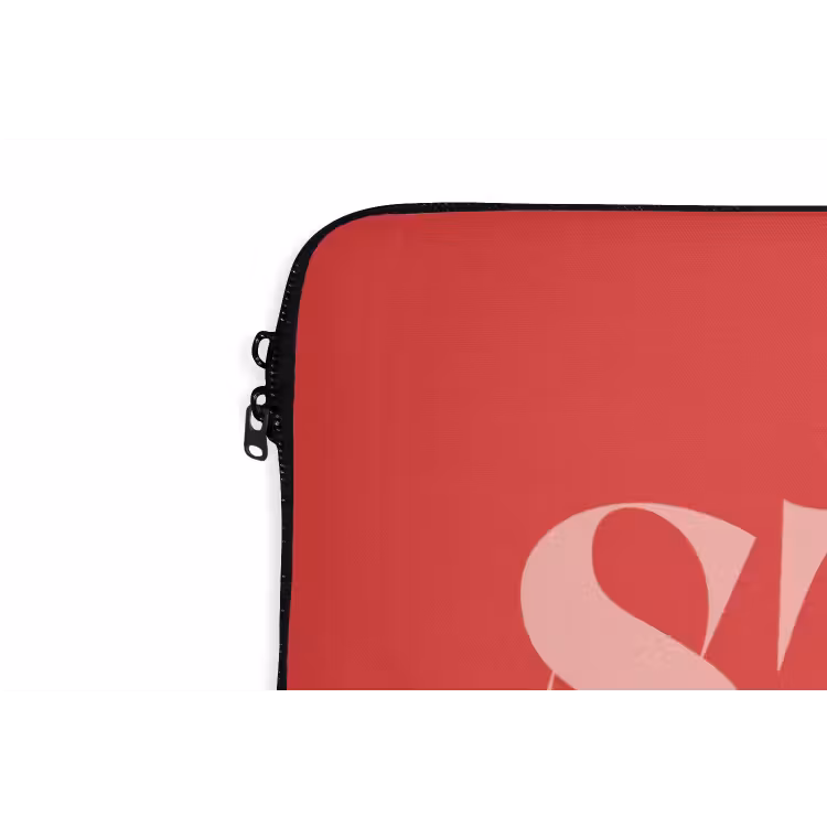 Star girl - Rood - Panter - Ster laptophoes neopreen klein -detail