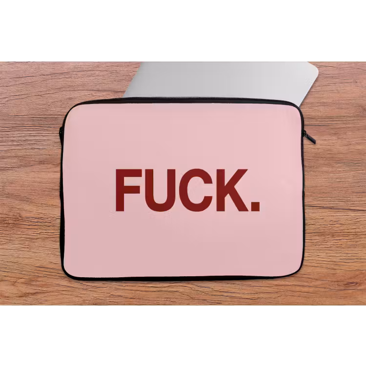 Statement - Krachtig - Roze laptophoes neopreen klein -tafel