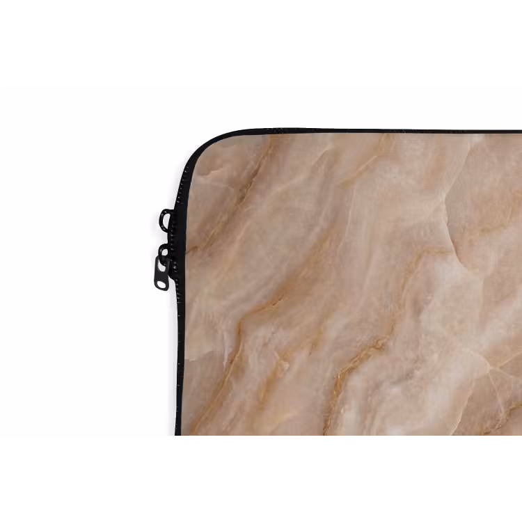 Steen - Ader - Natuur - Modern - Beige laptophoes neopreen klein -detail