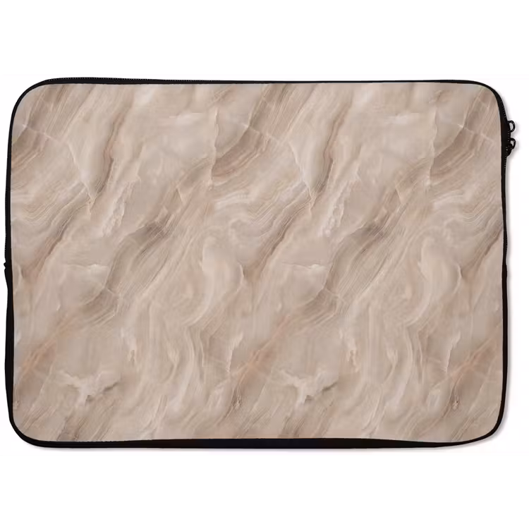 Steen - Golvend - Abstract - Beige laptophoes neopreen klein -zkaufland3dotto