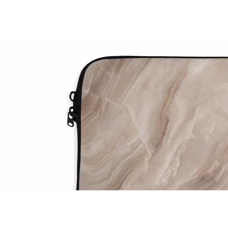 Steen - Golvend - Abstract - Beige laptophoes neopreen klein -detail