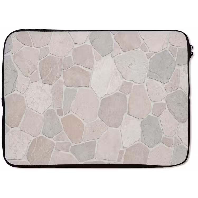 Steen - Patroon - Textuur - Beige laptophoes neopreen klein -zkaufland3dotto