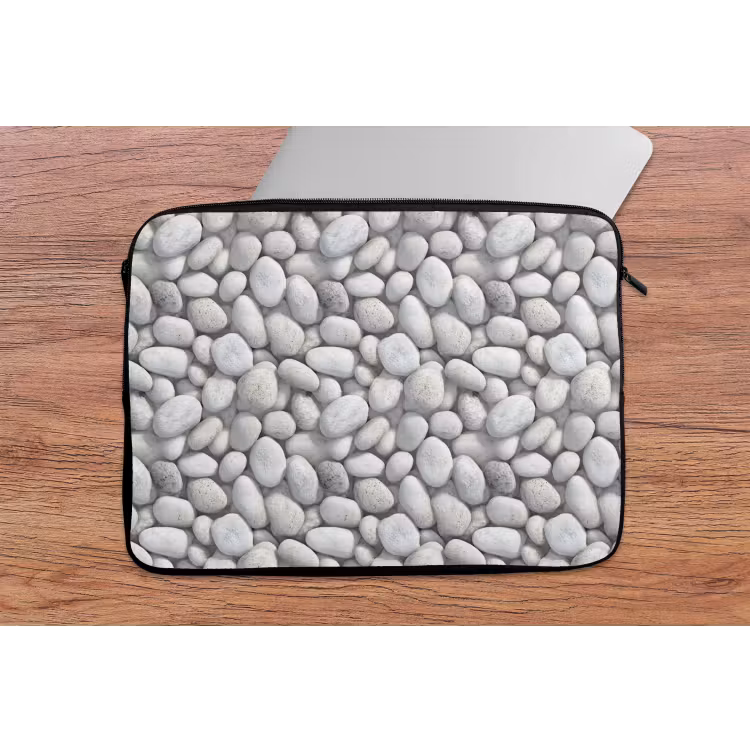 Steentjes - Grijs - Ovaal laptophoes neopreen klein 279 -tafel