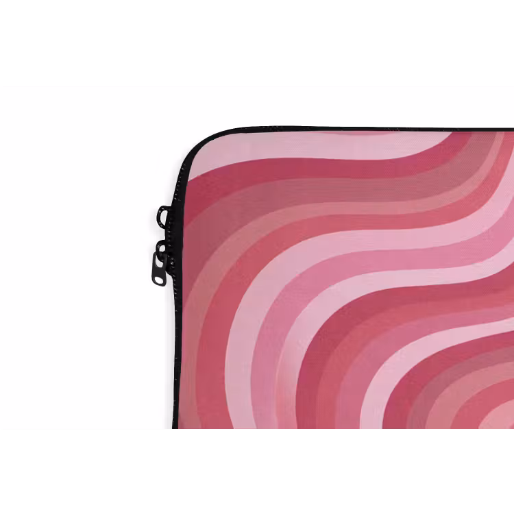 Ster - Golvend - Abstract - Roze laptophoes neopreen klein -detail